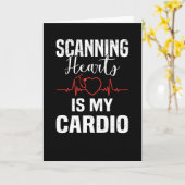 心臓科ハート手術心臓心臓専門医 カード (黄色い花)