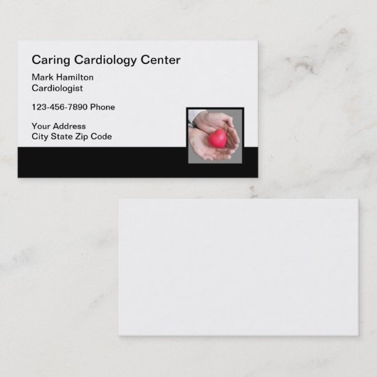 心臓科医ハート気に医学  名刺 (正面/裏面)