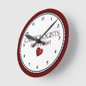 心臓科医丸時計 ラウンド壁時計 (傾斜)