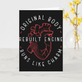 心臓移植後の回復 心臓病 心臓発作 カード (黄色い花)