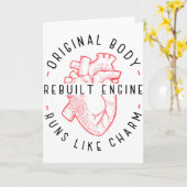 心臓移植後の回復 心臓病 心臓発作 カード (黄色い花)