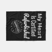 心臓移植患者ハート手術 フリースブランケット (正面(横))