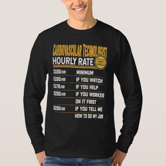 心臓血管技術者時給カテ室T Tシャツ (正面)