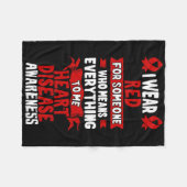 心臓血管疾患Tシャツ - 胸痛サバイバー フリースブランケット (正面(横))