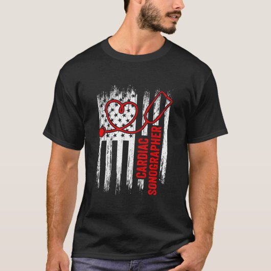 心臓超音波検査技師 Echo Tech Rdcs Tシャツ (正面)