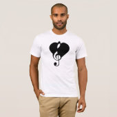 心臓- ClefHeart Tシャツ (正面フル)