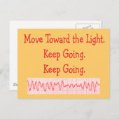 心臓/ERナースおもしろいV-Fibリズムストリップ ポストカード (正面/裏面)