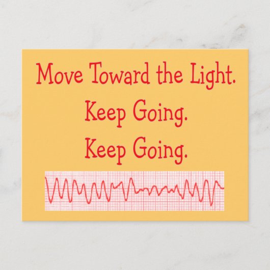 心臓/ERナースおもしろいV-Fibリズムストリップ ポストカード (正面)