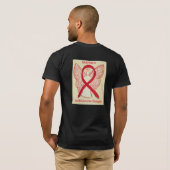 心血管疾患認識度リボンシャツ Tシャツ (裏面フル)