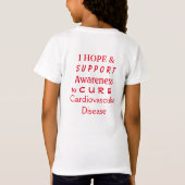 心血管疾患赤認識度リボンシャツ Tシャツ (裏面)