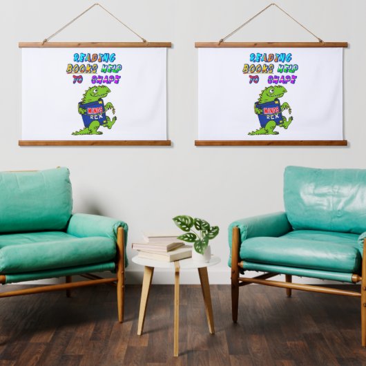 心読を形救済づけるための本 吊り下げ型タペストリー (リビング)