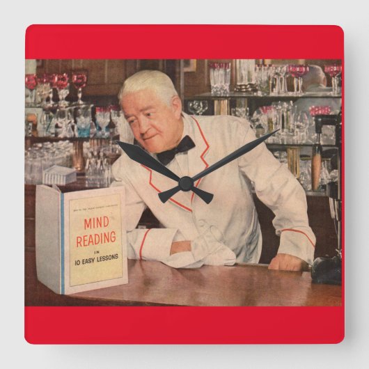 心読バー スクエア壁時計 (正面)