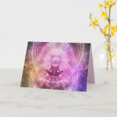 心遣い瞑想の挨拶カード カード (黄色い花)