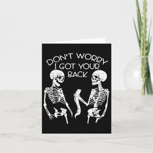 心配あなたの得バックハロウィーンスケルトンスカル カード (正面)