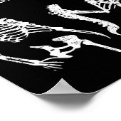 心配あなたの得バックハロウィーンスケルトンスカル ポスター (角)
