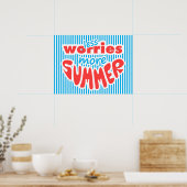 心配が少なく夏が増える（風景版） ポスター (キッチン)