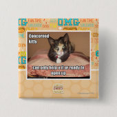 心配した子猫 缶バッジ (正面)