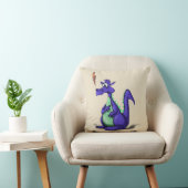 心配した紫色のドラゴンの漫画 クッション (椅子)