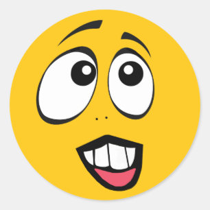 心配した黄色いEmoji ラウンドシール