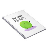 心配しないでね、幸せなエンドウ豆のユーモア ノートブック (右側)