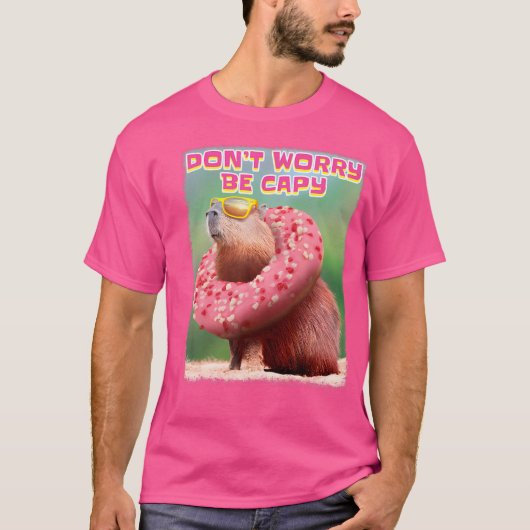 心配しないでケイピキャピバラ Tシャツ (正面)