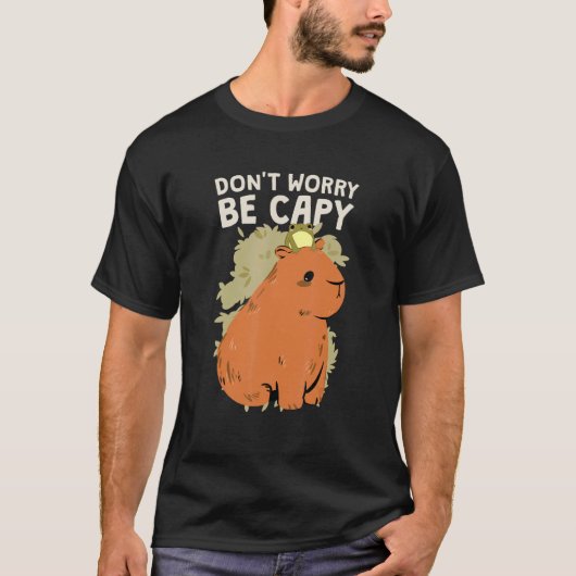 心配しないでケイピキャピバラ Tシャツ (正面)