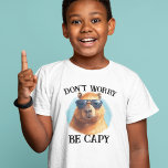 心配しないでケイピハッピーケイピバラ Tシャツ<br><div class="desc">このデザインはパーソナライズされた、[編集]デザインを選択して行う。他のアイテムに転送することもできます。colorflowcreations@gmail.comで連絡は、このデザインを別の製品にインストールしたり、このデザインのサポートが必要なもし場合は、ページの上部にあるチャットオプションを使用する。www.facebook.com/colorflowcreations、www.instagram.com/colorflowcreations、www.twitter.com/colorflowart、後を追およびwww.pinterest.com/colorflowcreationsで自分のデザインや自分の情報を見る。</div>