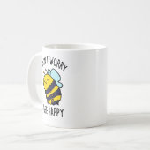 心配しないでハッピービーおもしろいパン コーヒーマグカップ (正面左)