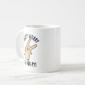 心配しないでハレべピーおもしろいラビットパン コーヒーマグカップ (正面左)