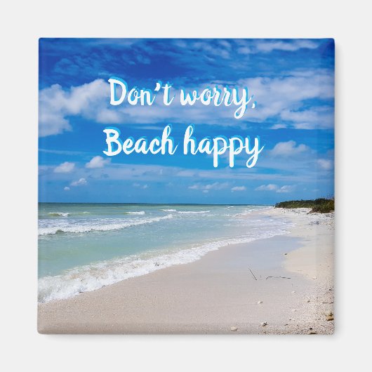 心配しないでビーチハッピーマグネット マグネット (正面)