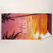 心配しないでビーチハッピー ビーチタオル (正面)