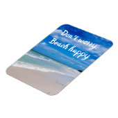 心配しないでビーチ幸せ マグネット (左側)