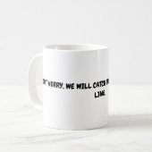 心配しないでマグロを捕まえる コーヒーマグカップ (正面左)