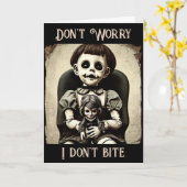 心配しないで噛まないで…多く |ハロウィーン カード (黄色い花)