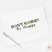 心配しないで幸せになる 長方形シール (封筒)