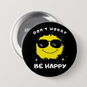 心配しないで幸せボタン、幸せ 缶バッジ (正面&裏面)