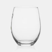 心配しないで幸せ ステムなしワイングラス (左)