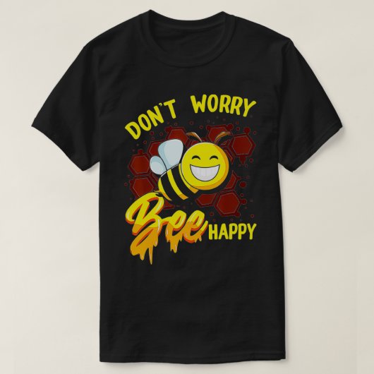 心配しないで幸せ Tシャツ (デザイン正面)