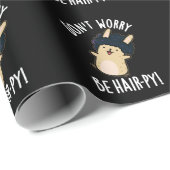 心配しないで髪の毛をピーおもしろいパンプンダークBG ラッピングペーパー (ロールコーナー)