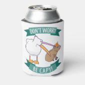 心配しないで、ケイピー。カピバラオレンジアンナーゲント 缶クーラー (缶裏面)