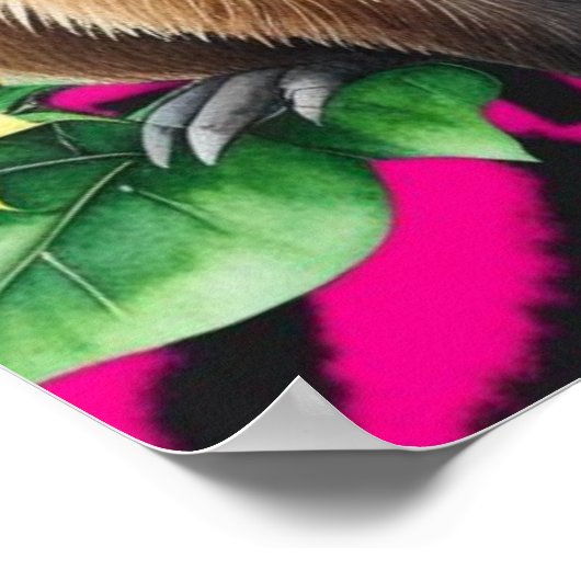 心配しないで、ケープする – かわいいカピバラひまわり ポスター (角)