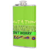 心配しないで ハッピー アート プリント フラスク (左)