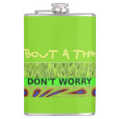 心配しないで ハッピー アート プリント フラスク (正面)