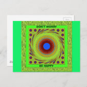 心配しないで ハッピー アート プリント ポストカード (正面/裏面)