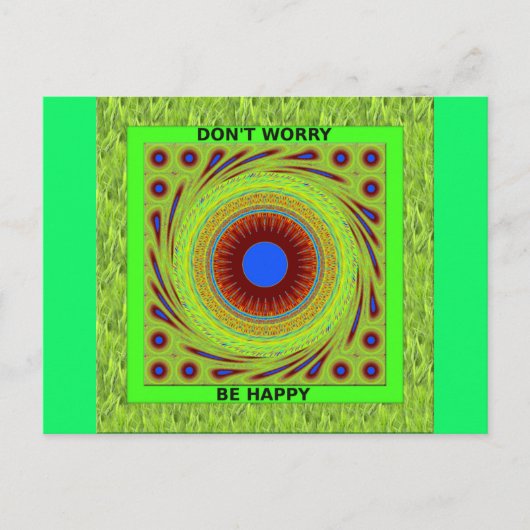 心配しないで ハッピー アート プリント ポストカード (正面)