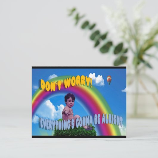心配しないで!全てはうまくいくよ ポストカード (スタンド正面)