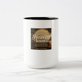 心配しないで。天は知っている。 ツートーンマグカップ