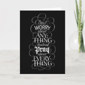 心配しないで - 宗教的なカリグラフィー カード (正面)