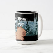 心配しないで、気を失う：冬の静寂 ツートーンマグカップ (正面右)