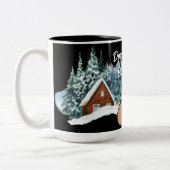 心配しないで、気を失う：冬の静寂 ツートーンマグカップ (左)